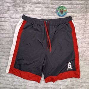 Ralph Lauren Polo Sport Mens XL Red & Black Swim Trunks Lined Board Short Pocket